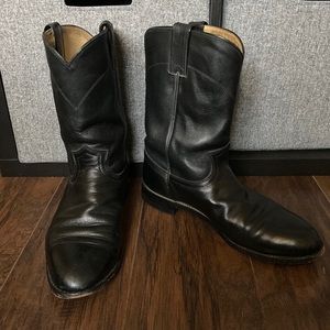 Justin Leather Cowboy Boots